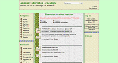 Desktop Screenshot of annuaire.morbihan-genealogie.com